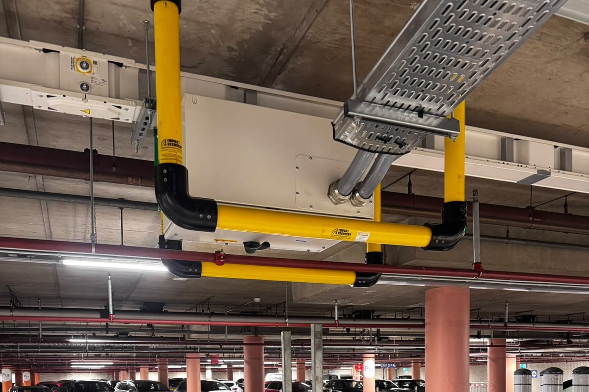 Slow Stop ochrana technologií pod stropem hal a parkovacích domů